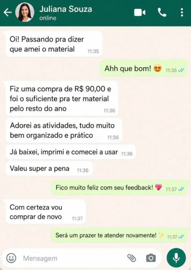 Depoimento WhatsApp Juliana Souza