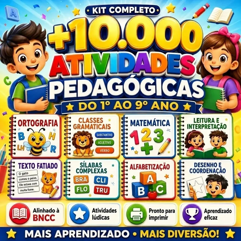 Kit Completo +10.000 Atividades Pedagógicas
